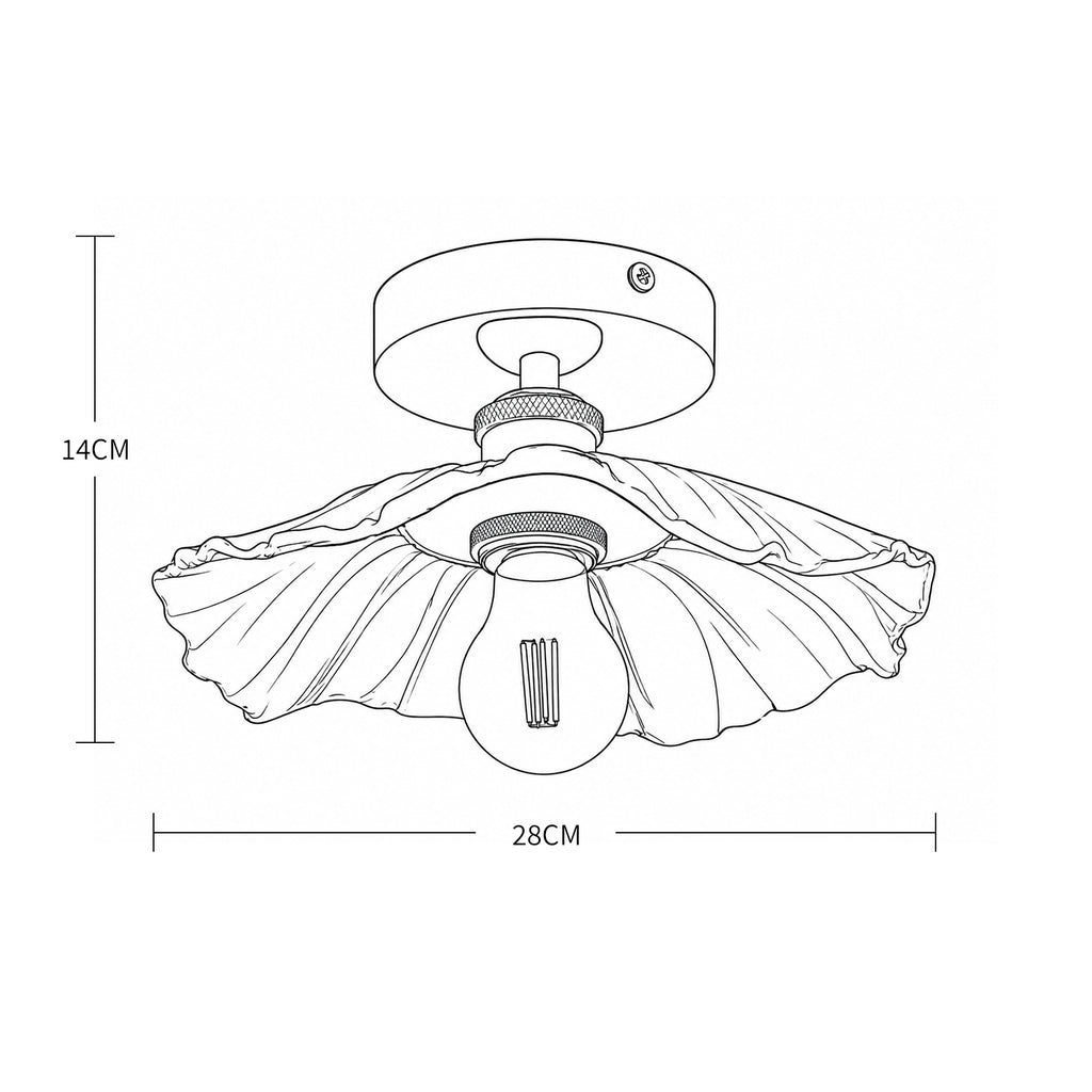 Ceiling Light - Gold Glass Frame
