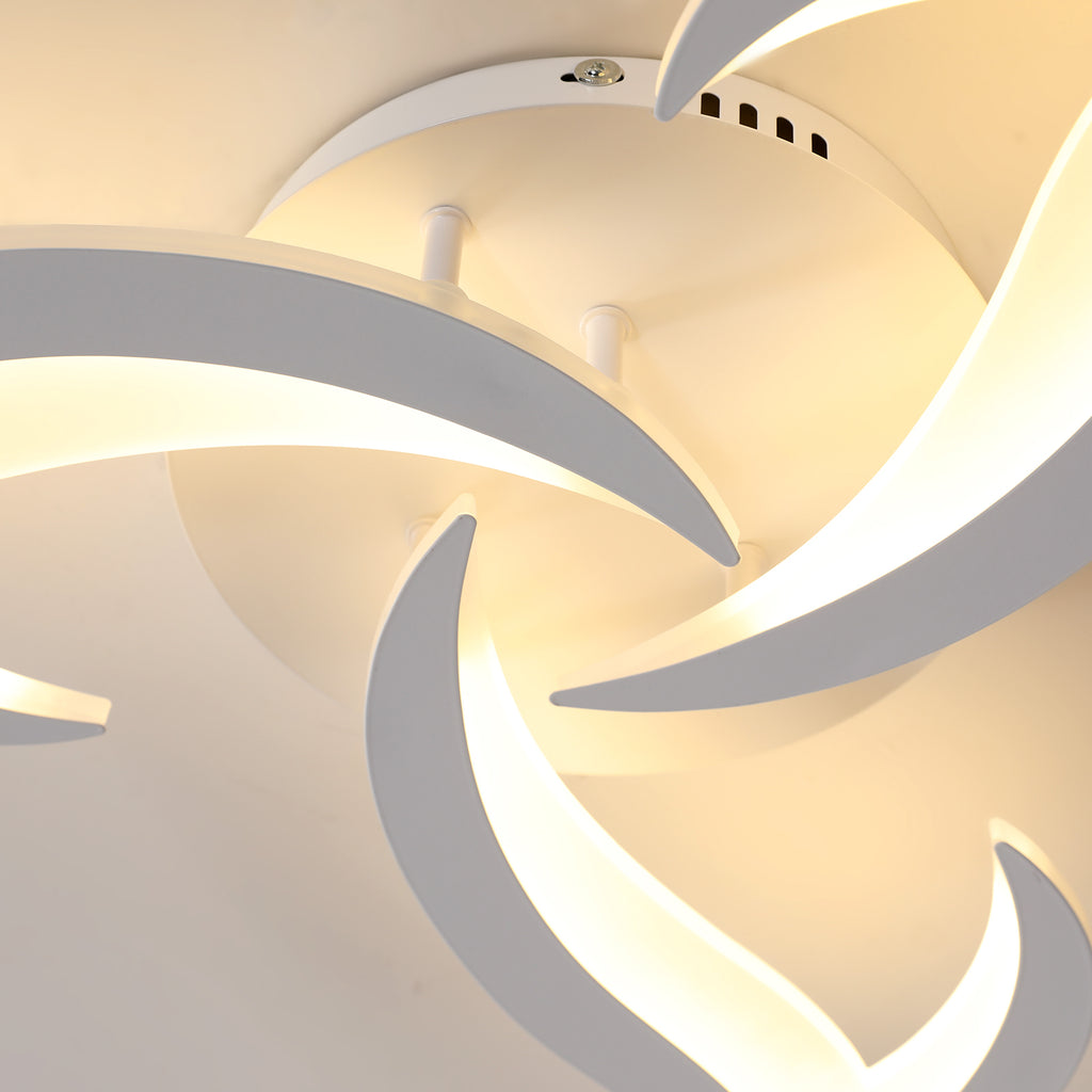 Comely Plafonnier LED Dimmable, Lampe de Plafond Moderne Acrylique 35W 3937LM, 3000K-6500K, Luminaire Plafonnier avec Télécommande pour Chambre Salon, Dia 58cm