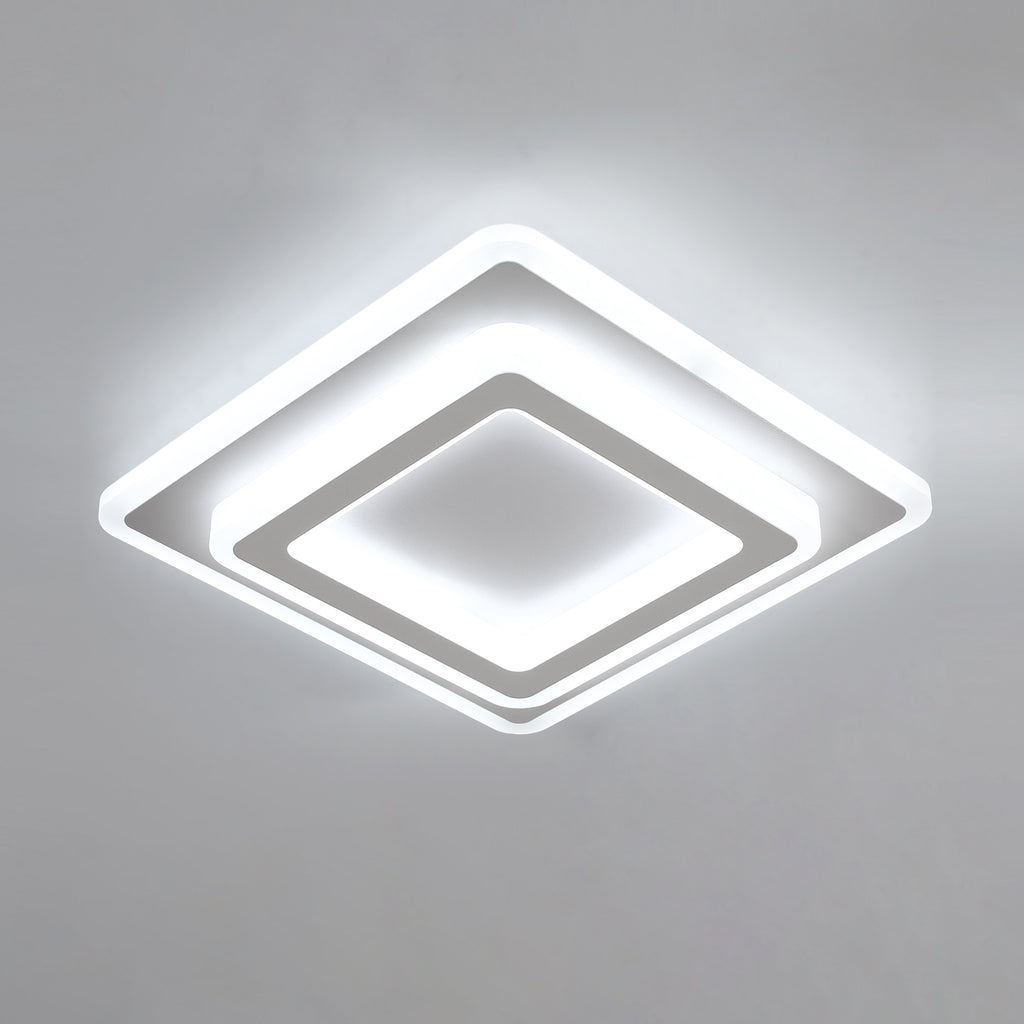 Ceiling Light - White Acrylic Frame, White Light