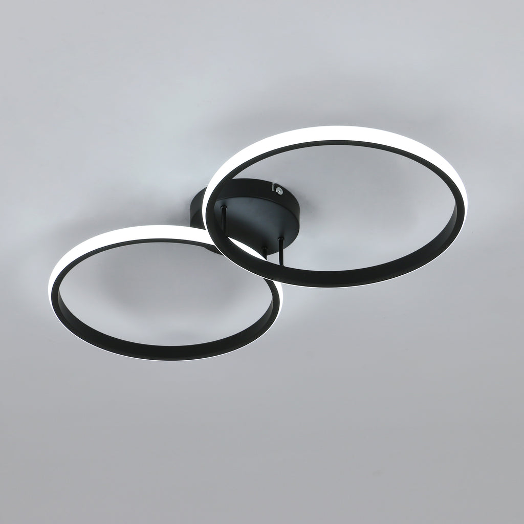 Ceiling Light - Black Aluminium Frame, White Light