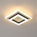 Ceiling Light - Black & White Acrylic Frame, Warm Light