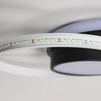 Ceiling Light - Black & White Metal Frame, White Light