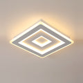 Ceiling Light - White Acrylic Frame, Warm Light