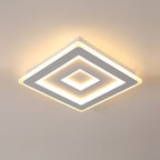 Ceiling Light - White Acrylic Frame, Warm Light