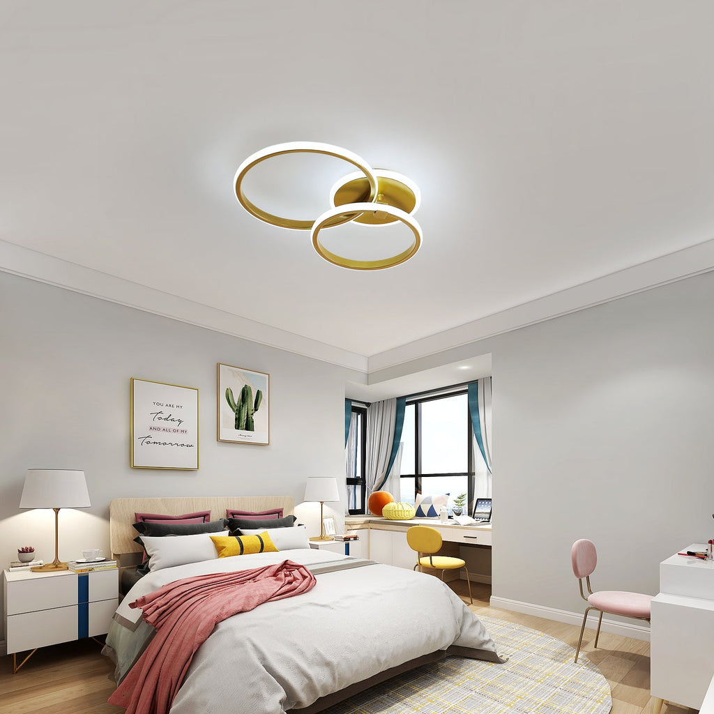 Ceiling Light - Gold Acrylic Frame, White Light