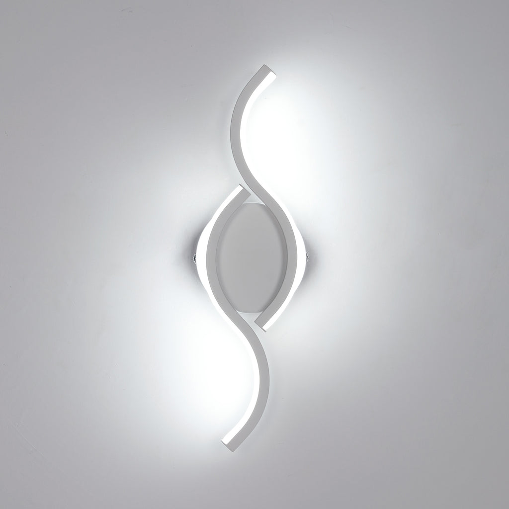 Wandleuchte – weißer Aluminiumrahmen, weißes Licht