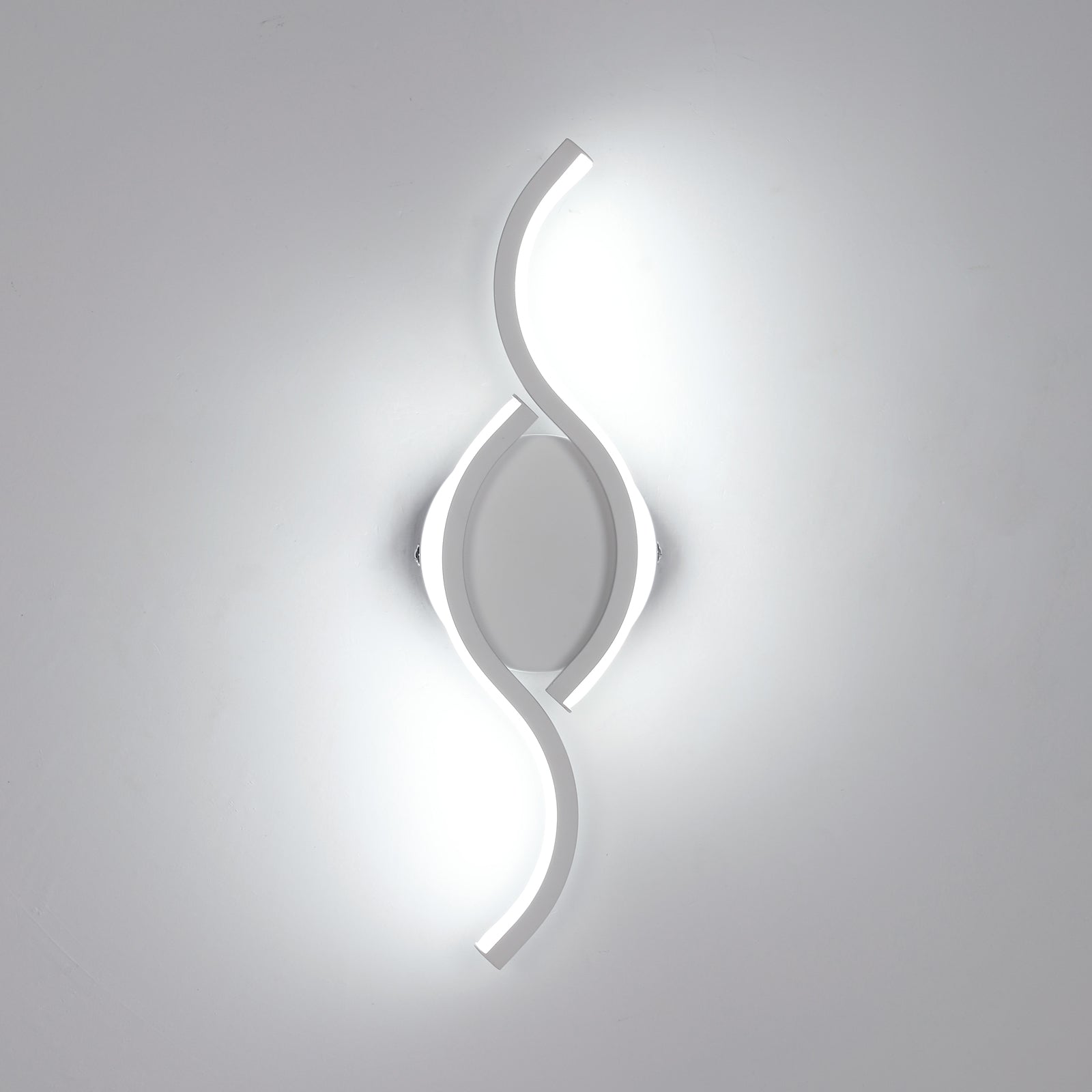 Wandleuchte – weißer Aluminiumrahmen, weißes Licht
