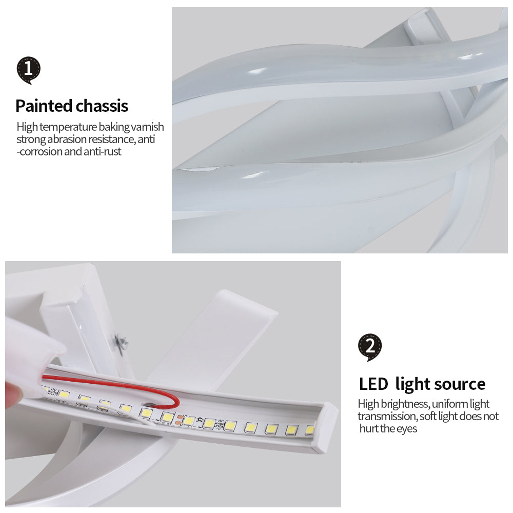 Applique da Parete - Struttura in Alluminio Bianco, Luce Bianca