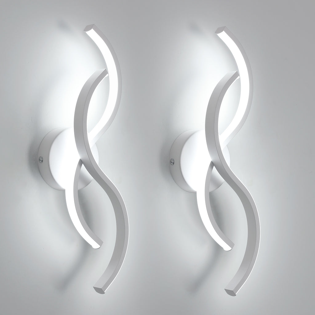 Wandleuchte – weißer Aluminiumrahmen, weißes Licht