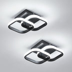 Deckenleuchte - schwarzer Aluminiumrahmen, weißes Licht