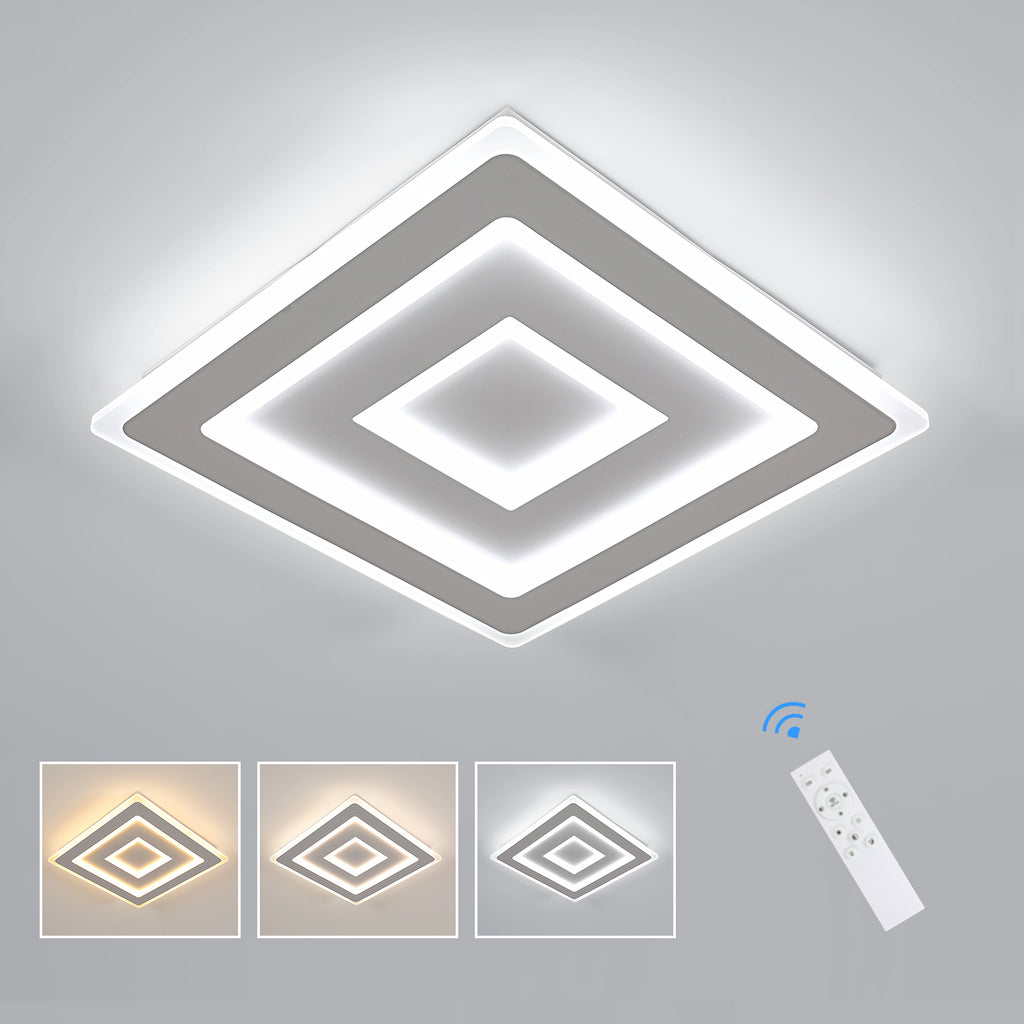 Ceiling Light - White Acrylic Frame, Tunable and Dimmable