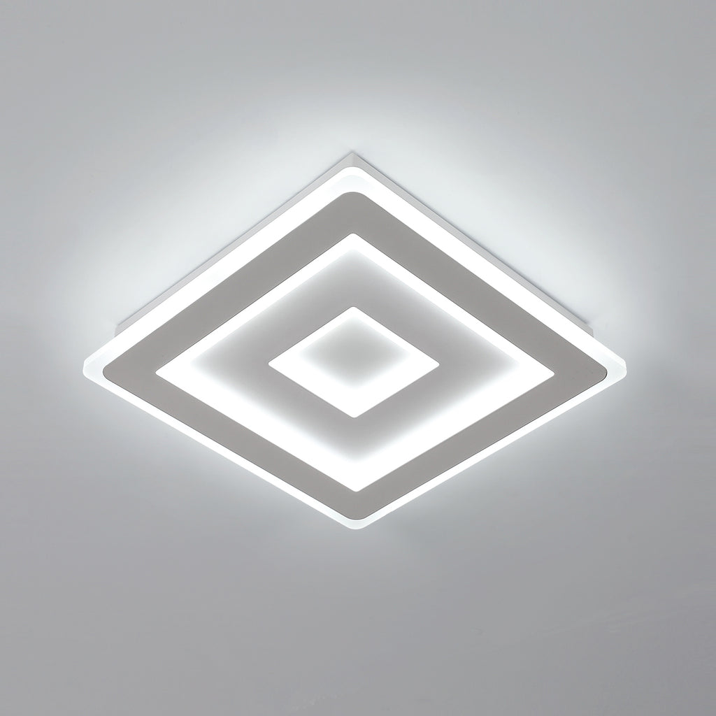 Comely Plafonnier LED Carré Moderne, 36W 28cm Lampe de Plafond LED, Blanc Luminaire Plafonnier Intérieur pour Chambre à Coucher, Salon, Couloir, Lumière Blanche Froide 6500K