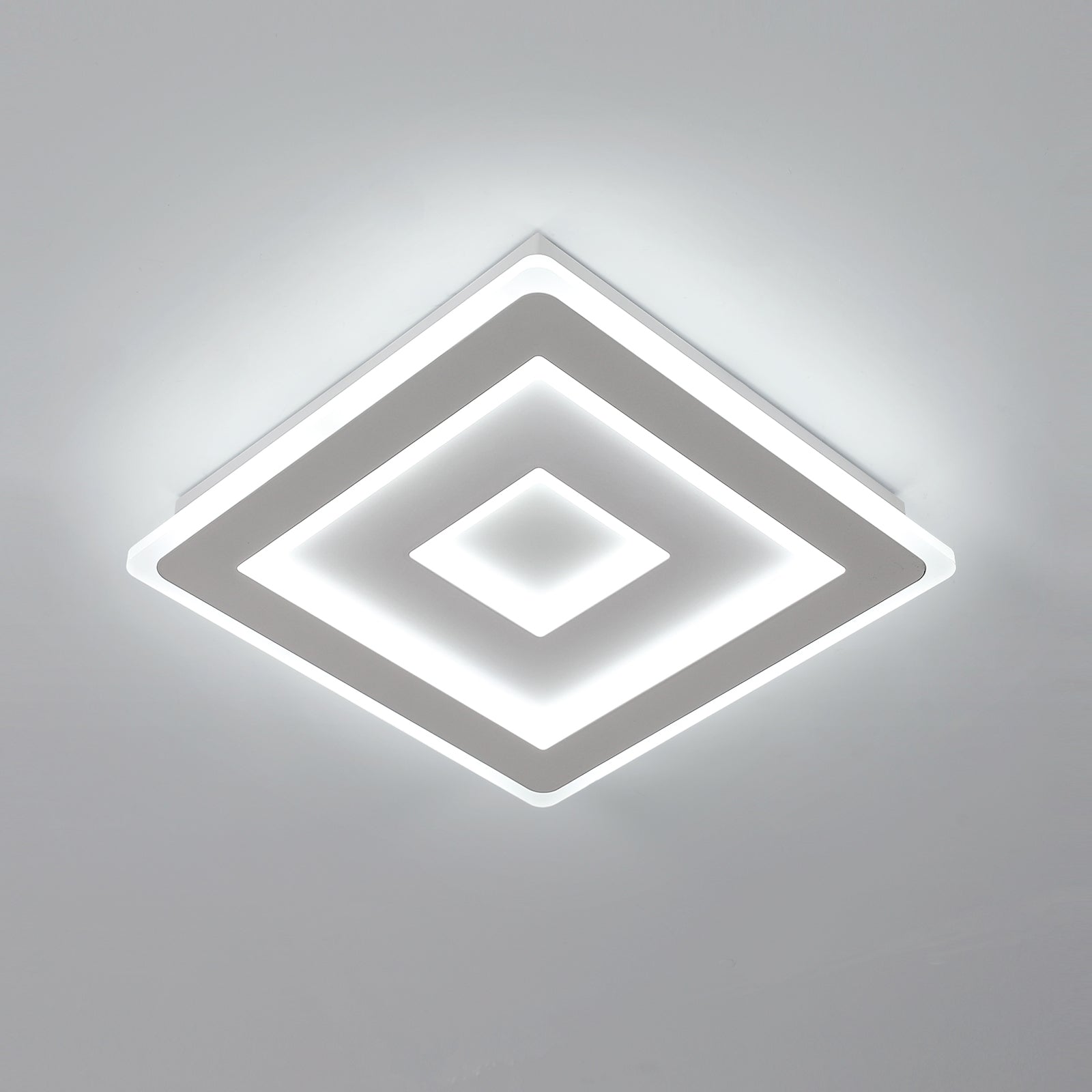 Comely Plafonnier LED Carré Moderne, 36W 28cm Lampe de Plafond LED, Blanc Luminaire Plafonnier Intérieur pour Chambre à Coucher, Salon, Couloir, Lumière Blanche Froide 6500K