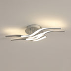 Deckenleuchte - Rahmen aus silbernem Aluminium, Naturlicht