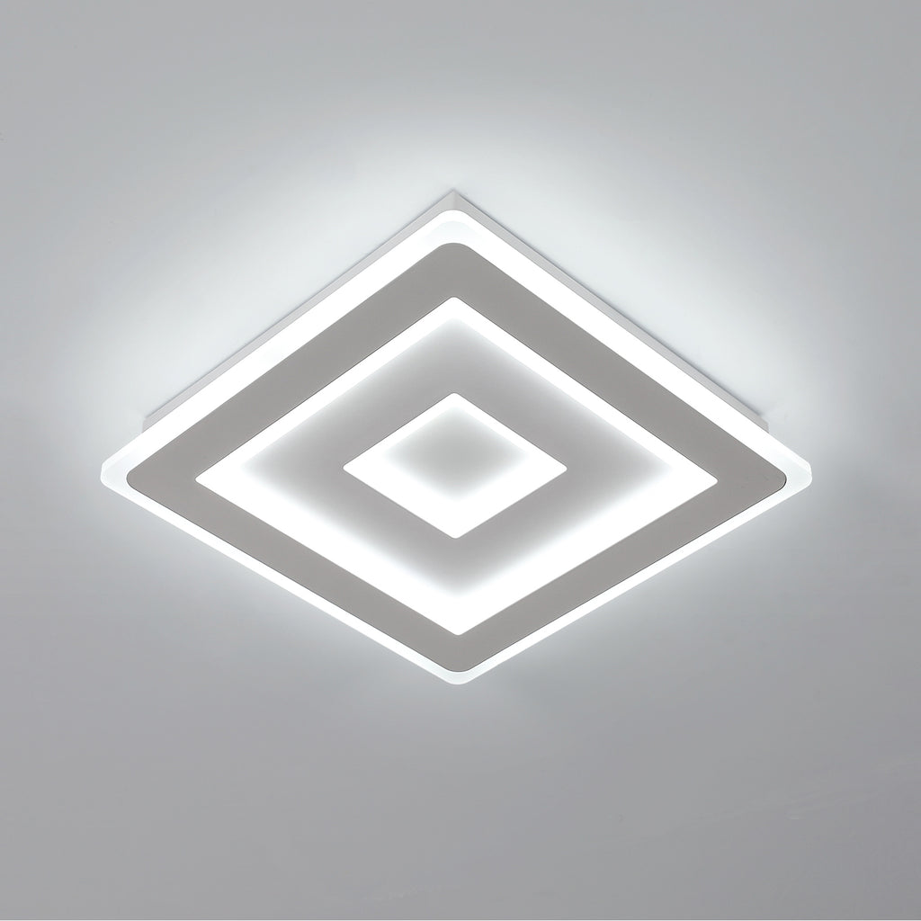 Ceiling Light - White Acrylic Frame, White Light