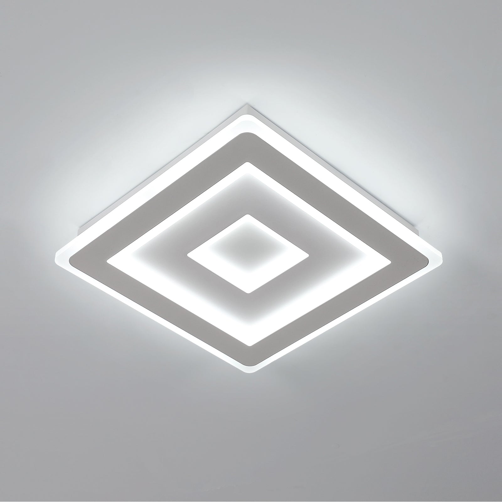 Ceiling Light - White Acrylic Frame, White Light