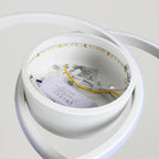 Ceiling Light - White Metal Frame, Warm Light