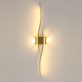 Wandleuchte – Goldener Aluminiumrahmen, warmes Licht