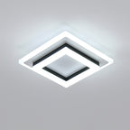 Ceiling Light - Black & White Acrylic Frame, White Light