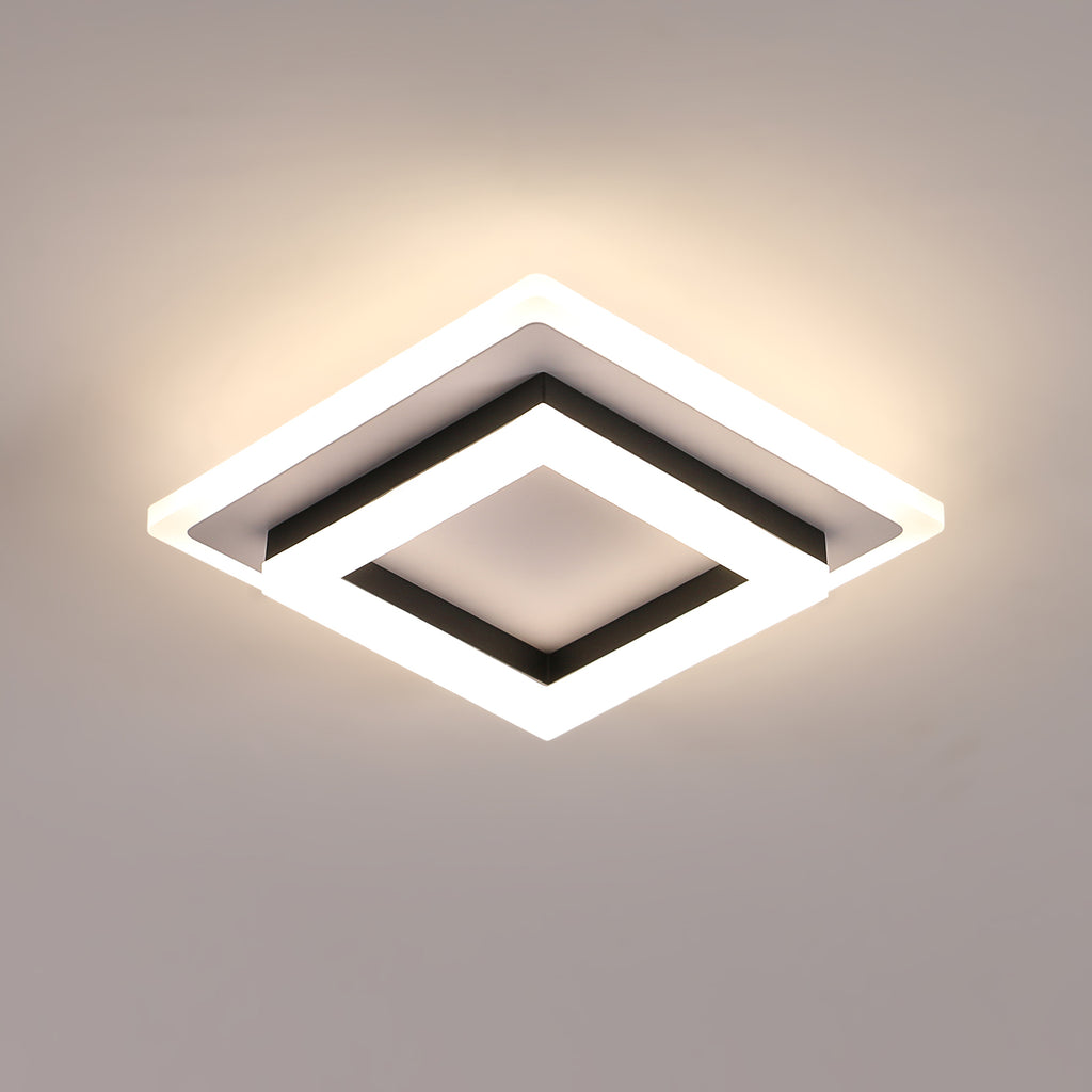 Ceiling Light - Black & White Acrylic Frame, Natural Light