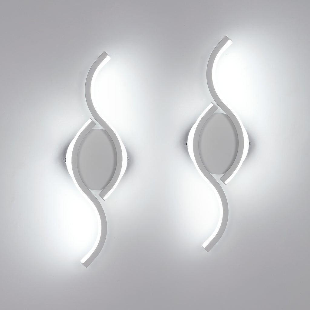 Wandleuchte – weißer Aluminiumrahmen, weißes Licht