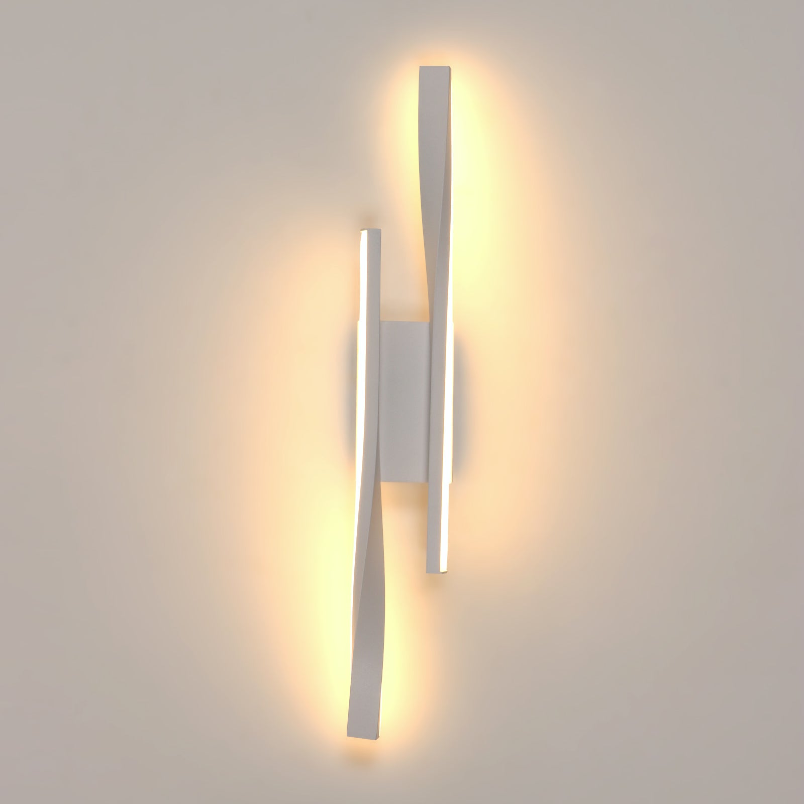 Wall Light - White Aluminium Frame, Warm Light