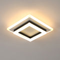 Ceiling Light - Black & White Acrylic Frame, Warm Light