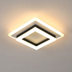 Ceiling Light - Black & White Acrylic Frame, Warm Light