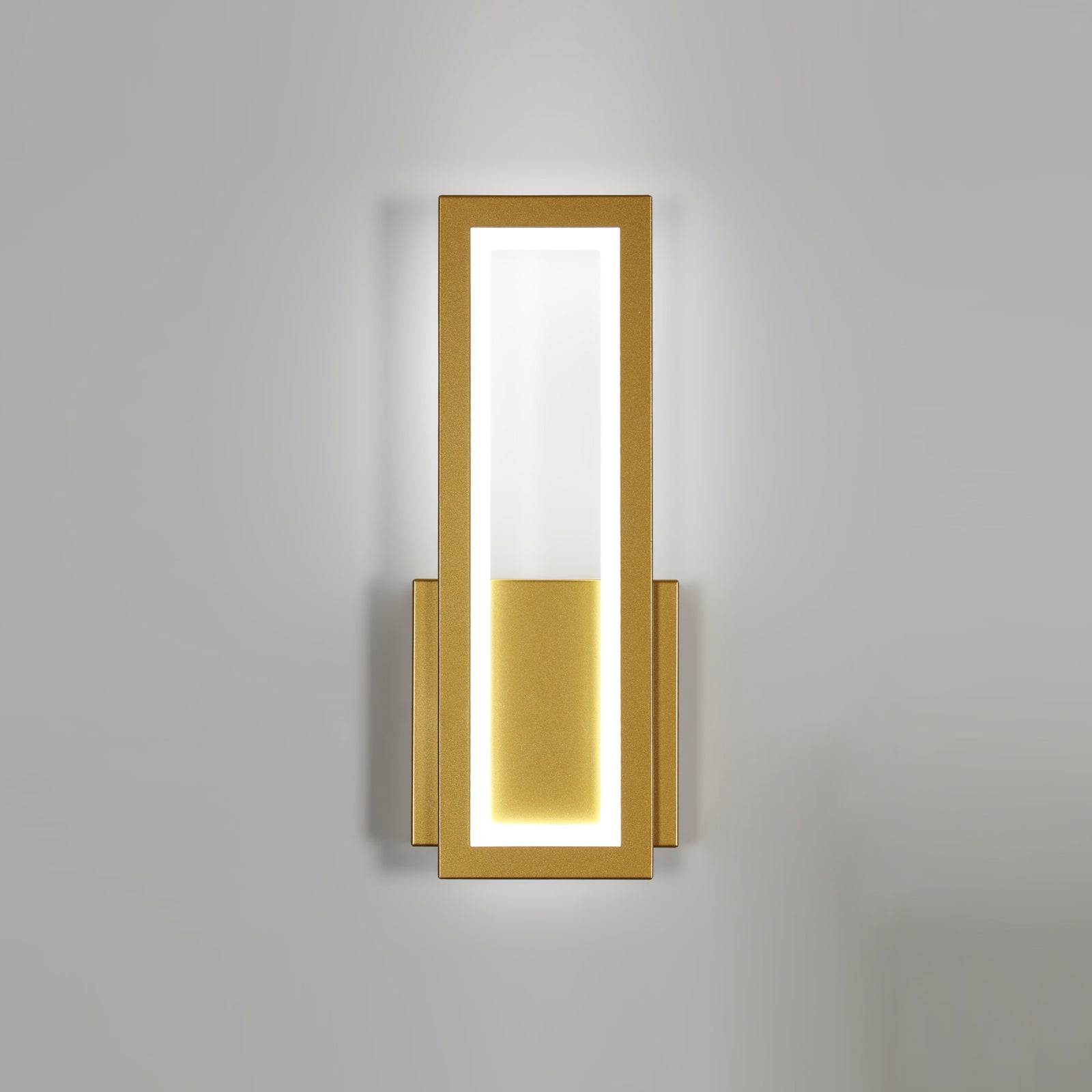 Wall Light - Gold Acrylic Frame, White Light