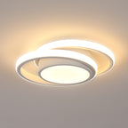 Comely 2 Pièces Plafonniers LED Moderne pour Chambre, Cuisine, Couloir, 32W 2350LM Luminaire Plafond, Rond Lampe LED Plafond, Lumière Chaude 3000K, Diamètre 28cm, Blanc