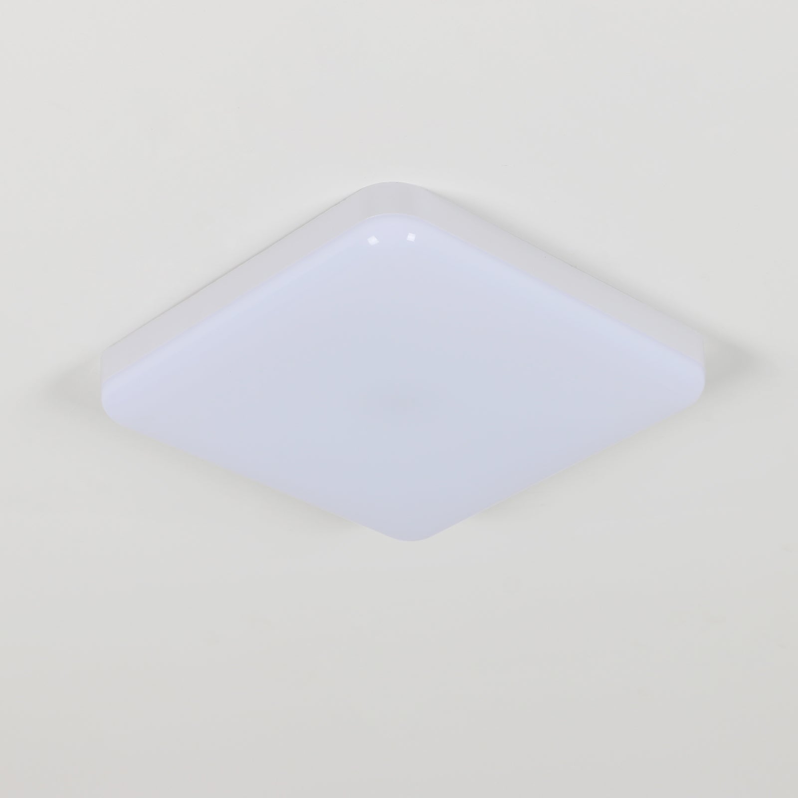 Ceiling Light - White Plastic Frame, White Light