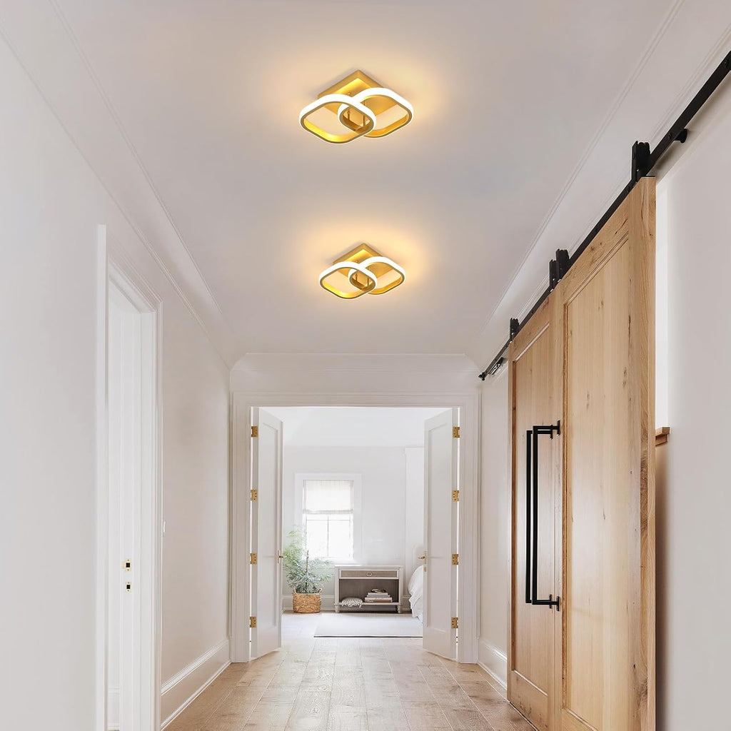 Ceiling Light - Gold Aluminium Frame, Warm Light