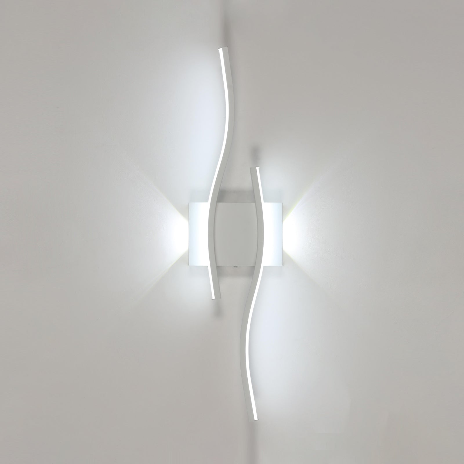 Applique da Parete - Struttura in Alluminio Bianco, Luce Bianca