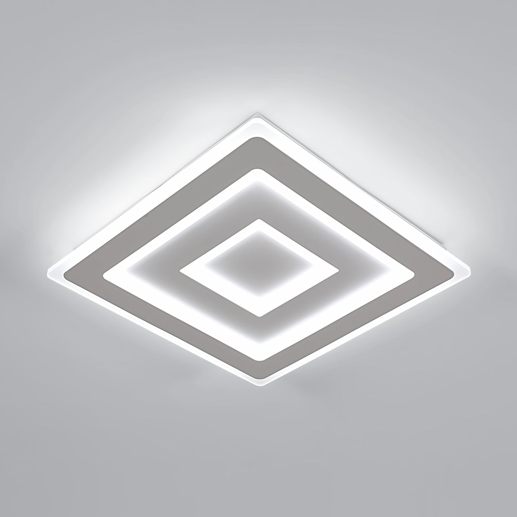 Comely Plafonnier LED Carré Moderne, 52W 5850LM Lampe de Plafond LED, Acrylique Luminaire Plafonnier Intérieur Blanc pour Chambre à Coucher, Salon, Couloir, Lumière Blanche 6500K, 40cm