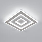 Comely Plafonnier LED Carré Moderne, 52W 5850LM Lampe de Plafond LED, Acrylique Luminaire Plafonnier Intérieur Blanc pour Chambre à Coucher, Salon, Couloir, Lumière Blanche 6500K, 40cm