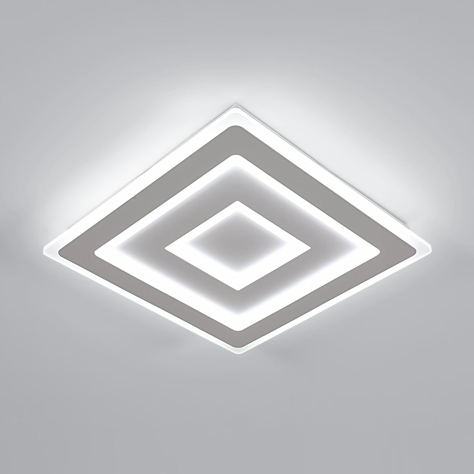 Comely Plafonnier LED Carré Moderne, 52W 5850LM Lampe de Plafond LED, Acrylique Luminaire Plafonnier Intérieur Blanc pour Chambre à Coucher, Salon, Couloir, Lumière Blanche 6500K, 40cm