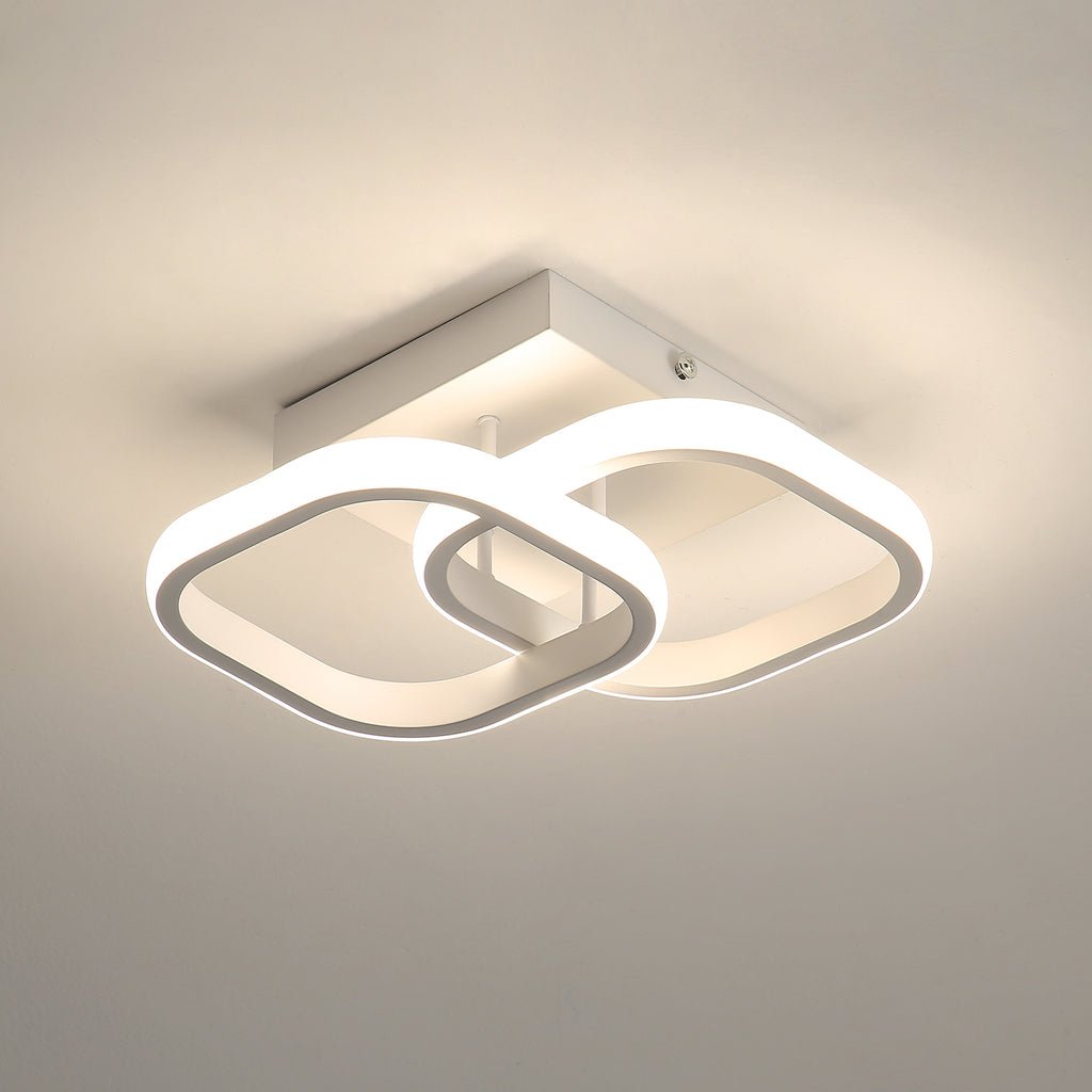Plafoniera - Telaio in alluminio bianco, Luce naturale