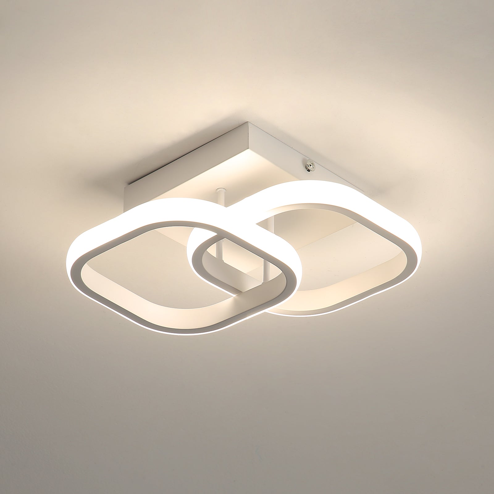 Ceiling Light - White Aluminium Frame, Natural Light