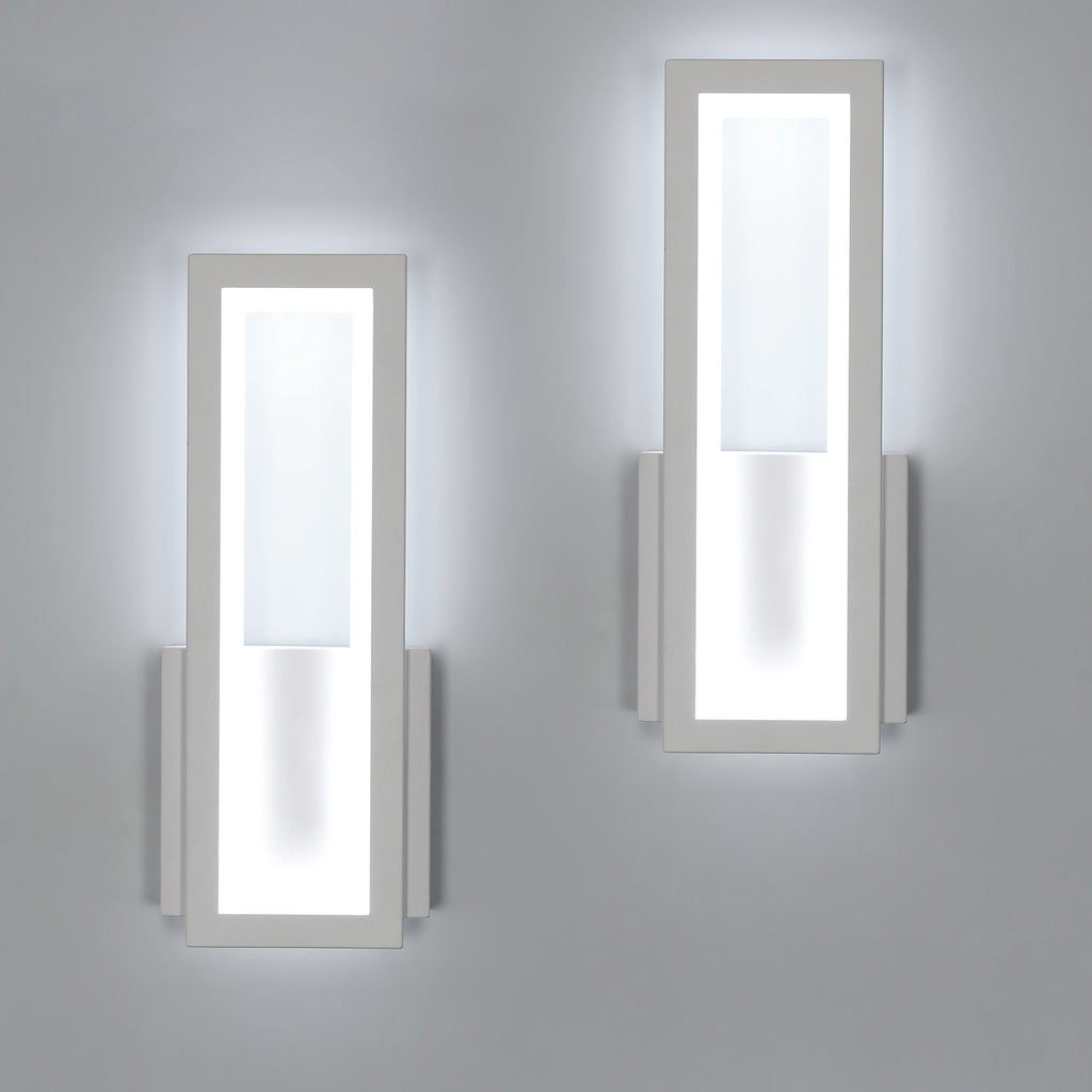 Lampada da parete - Struttura in acrilico bianco, luce bianca