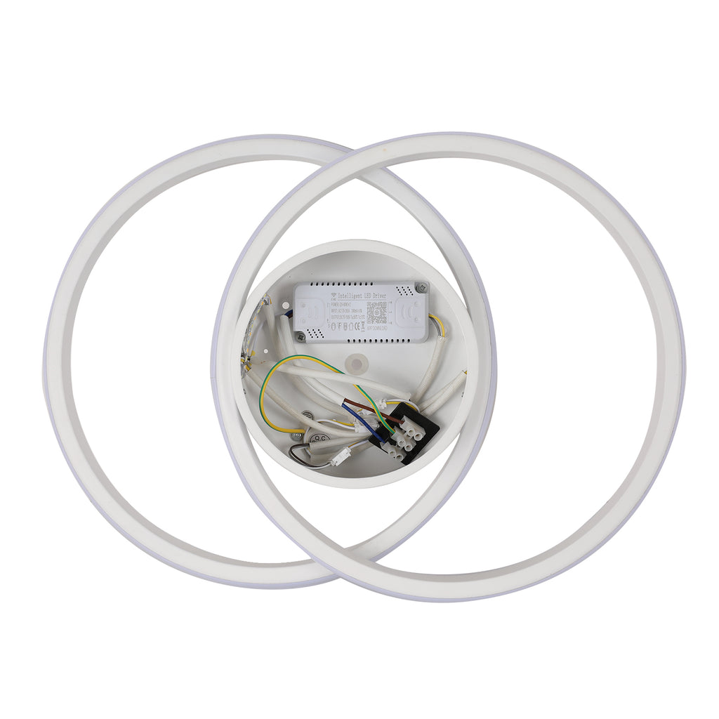 Comely Plafonnier LED, Rond Lampe de plafond 42W, Moderne Luminaire Plafonnier pour Couloir Coucher Salle de Bains Cuisine Salon, Lumière Naturelle 4500K, Longueur 40cm, Blanc