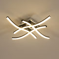 Comely Luminaire Plafonnier LED, 24W 2700LM Noir Onde Plafonnier LED, Lampe pour Chambre à Coucher, Salon, Bureau, Salle à Manger, Lumière Blanche Chaude 3000K
