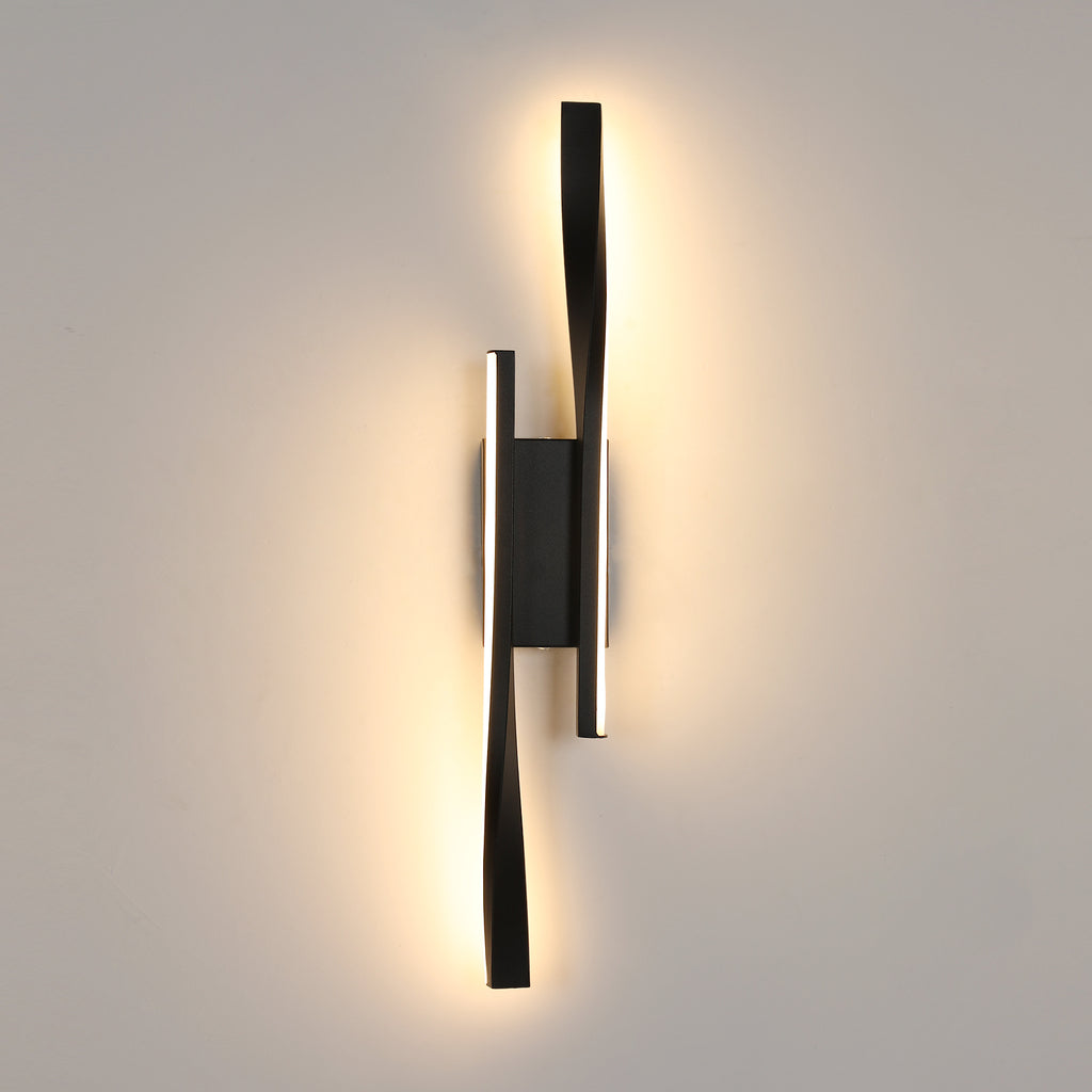 Wall Light - Black Aluminium Frame, Warm Light
