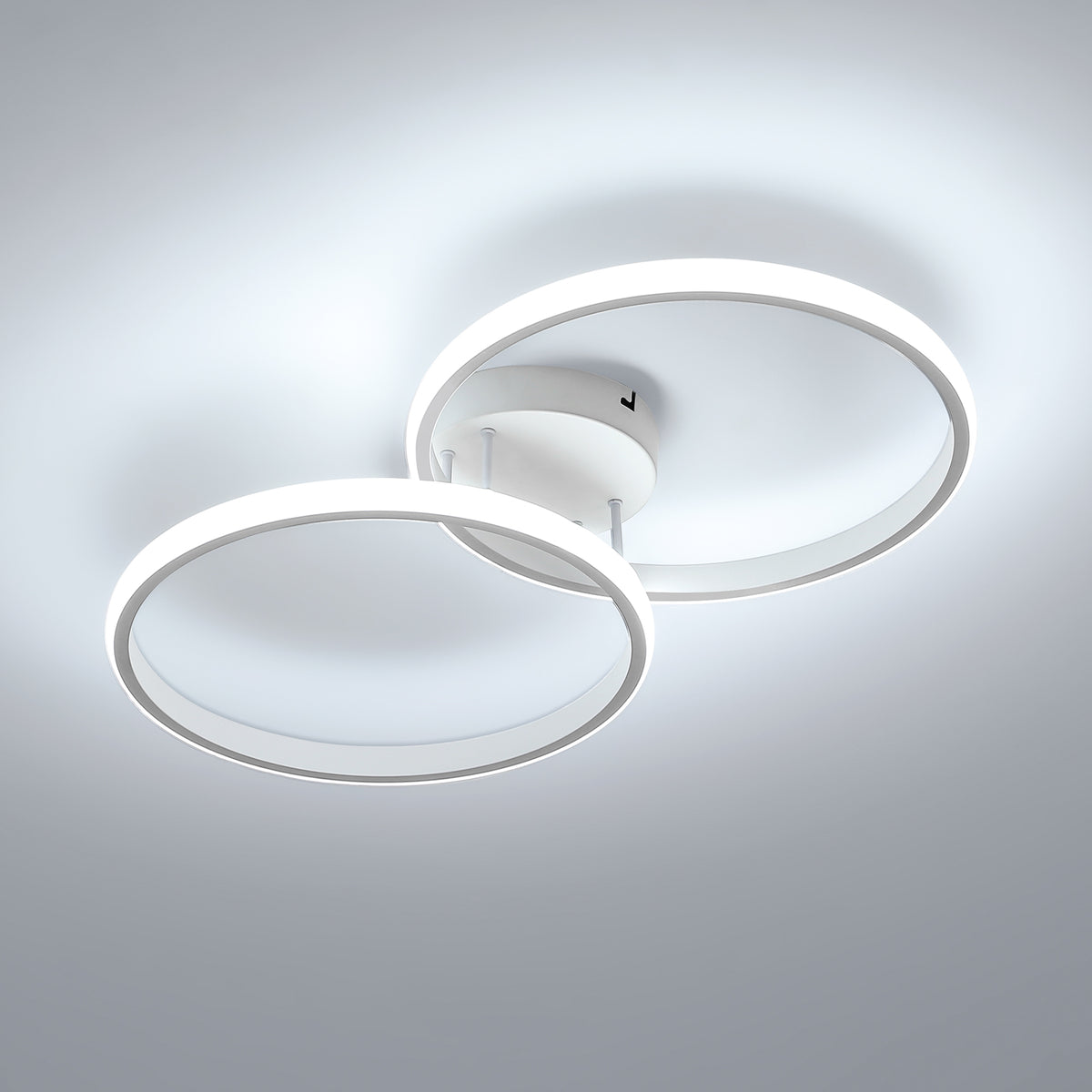Deckenleuchte - Weißer Aluminiumrahmen, Weißes Licht