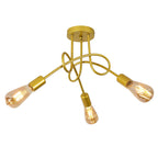 Ceiling Light - Gold Metal Frame