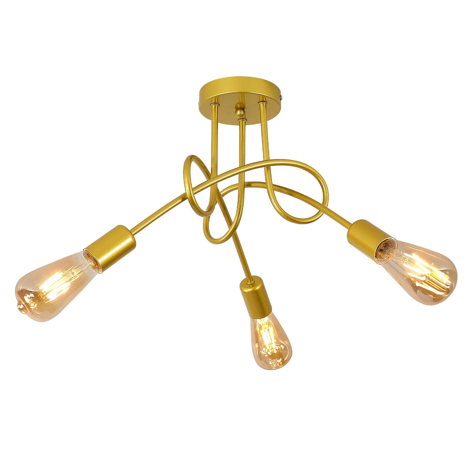 Ceiling Light - Gold Metal Frame