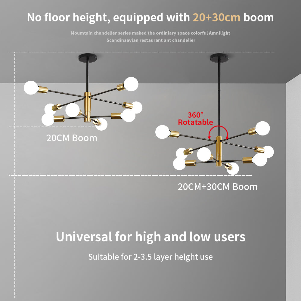 Chandeliers - Black Metal Frame