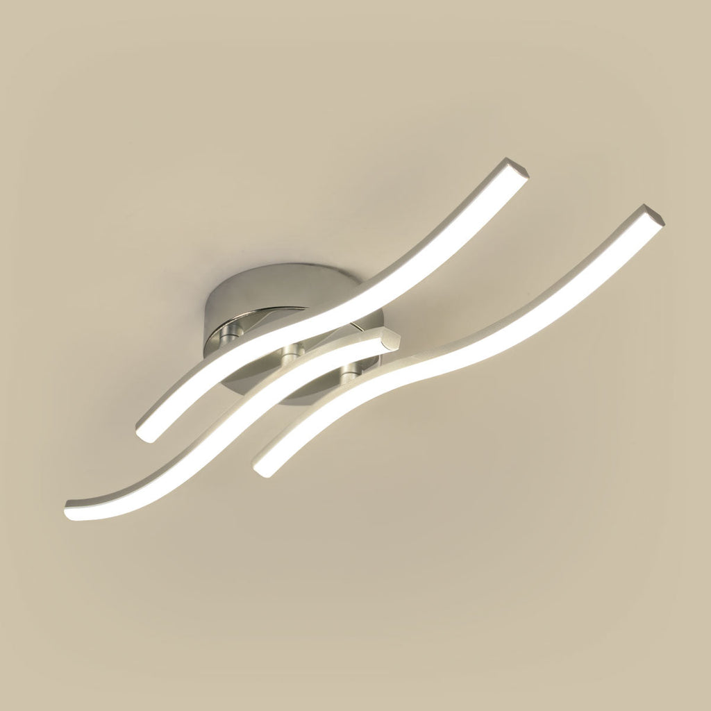 Ceiling Light - Silver Aluminium Frame, Natural Light