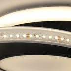Deckenleuchte - Rahmen aus Schwarz-Weiß-Aluminium, Naturlicht