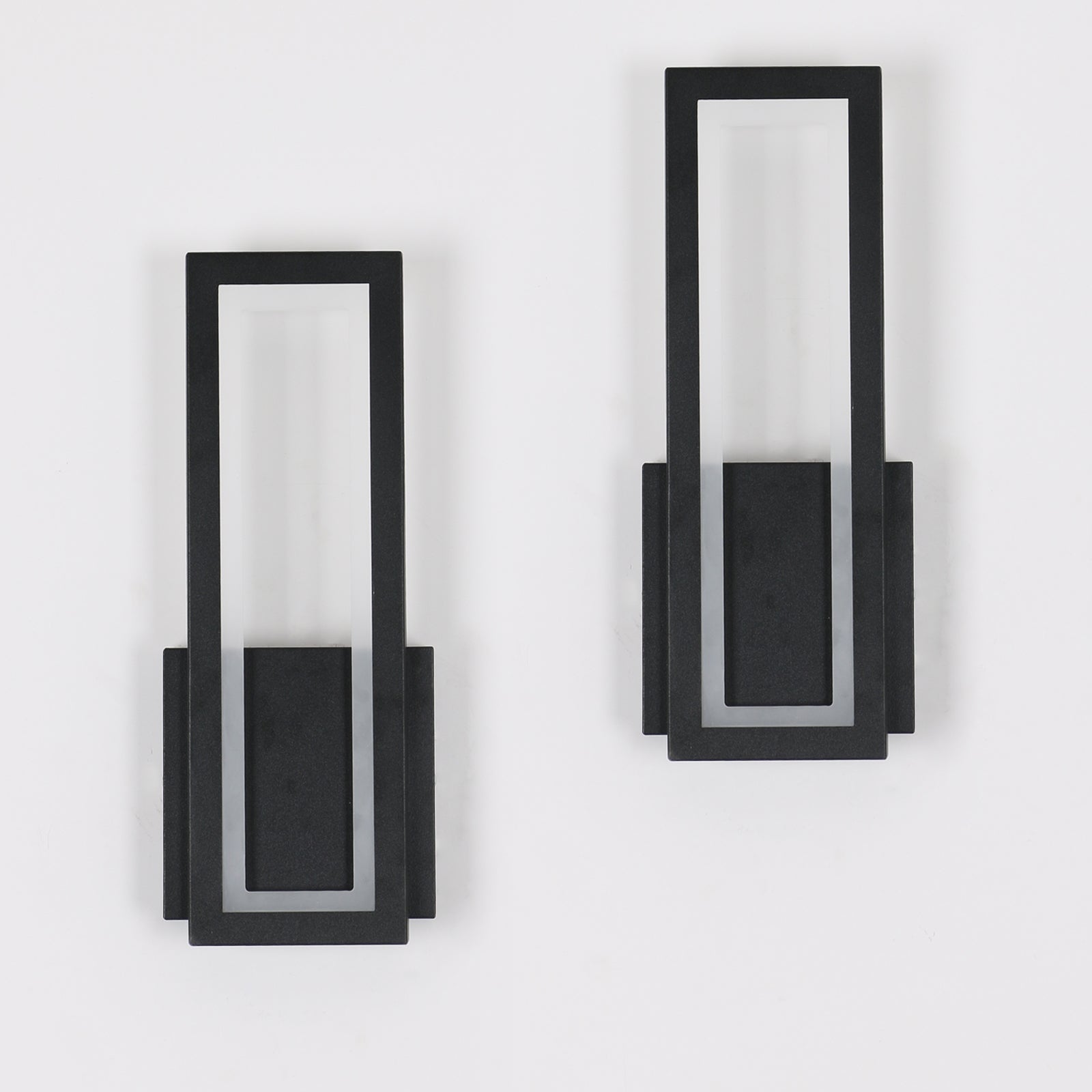 Wall Light - Black Acrylic Frame, Warm Light