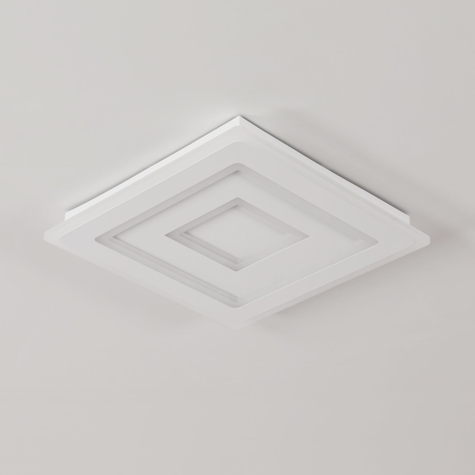Comely Plafonnier LED Carré Moderne, 52W Lampe de Plafond LED, Acrylique Luminaire Plafonnier Intérieur Blanc pour Chambre à Coucher, Salon, Couloir, Lumière Chaude 3000K, 40cm